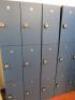 8 Banks of Probe 3 Door Coded Lockers in Dark Blue. NOTE: 1 x locker is damaged (As Viewed/Pictured). - 3