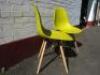 Pair of DSW Eames Style Dining Chairs in Yellow.&nbsp; - 4
