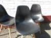 3 x DSW Eames Style Dining Chairs in Black.  - 2