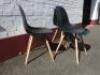 3 x DSW Eames Style Dining Chairs in Black.  - 5