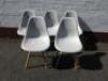 5 x DSW Eames Style Dining Chairs in Grey.&nbsp;