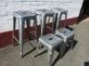 5 x Assorted Sized Gun Metal Bar Stools to Include: 3 x H70cm & 2 x H45cm. - 4
