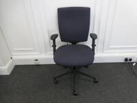 Quattro Proactiv 4 Posture (Height & Depth, Adjust Arms, Inflatable Lumbar Support, Seat Slide) Swivel Office Chair in Sprint Challenger (Colour/Fabric).