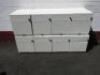 7 x 2 Drawer Metal Pedestal in White with Keys. Size H50cm x W42cm x D57cm. - 2