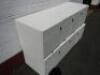 7 x 2 Drawer Metal Pedestal in White with Keys. Size H50cm x W42cm x D57cm. - 3