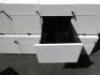 7 x 2 Drawer Metal Pedestal in White with Keys. Size H50cm x W42cm x D57cm. - 4