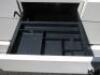 7 x 2 Drawer Metal Pedestal in White with Keys. Size H50cm x W42cm x D57cm. - 5