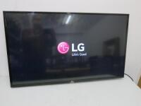 LG 43" LED 1080P TV, Model 43LX341C. Comes with Remote, Peerless Articulated Wall Mount, Model SP746PU & Power Supply.