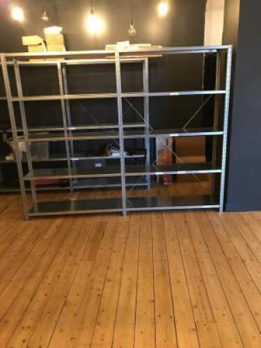3 x Bays of Modular Aluminium Light Weight Boltless Racking to Include: 9 x Uprights, Size H200cm x W40cm & 30 x Shelves (20)W121cm x D39cm & (10)W96cm x D39cm.&nbsp;