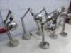 9 x Ikea Forsa Nickel Plated Work Lamp, Model TYPA0501. - 2