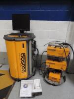 Boston Garage Equipment Exhaust Gas Analysing/Testing System and Diesel Smoke Meter to Include: MGT-300 H.V. Asus EEEBox EB1007P Thin Client, Fujistu 19" Monitor, Brother HL-22 Mono Printer with Manuals & CD in Mobile Trolley Unit.Complete with AGS-200, O