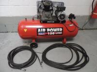 Sealey Air Power 150 Litre Compressor, Model SAC0152B with 2 Hoselines.