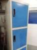 Personnel Locker with 4 x Lockers & Keys. Size H185 x W38 x D45cm. - 2