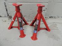 2 x Sealey 2Ton Folding Axle Stands, Model AS2000P.