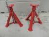 2 x Sealey 2Ton Folding Axle Stands, Model AS2000P. - 4