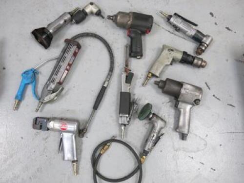 10 x Assorted Air Tools to Include: Drills, Grinders, Saw, Air Pump & Others (As Viewed/Pictured).