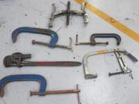 7 x Assorted Clamps (As Pictured/Viewed).