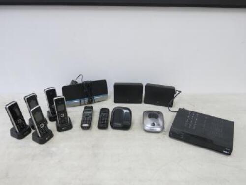 Assorted Quantity of IT to Include: Technika Freeview HD Box Model STBHDIS2010, 2 x Yealink IP Dect Phone W52P, BT Business Hub 5 Type A, 4 x Yealink IP Dect Cordless Phones with Base Unit & 2 x Other Cordless Phones (As Pictured/Viewed).