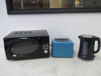 Lot of Kitchen Equipment to Include: Next 800w Microwave, Model 499192, Bosch 2 Slice Toaster, Model CTAT20 & Morphy Richards Kettle with Brita Technology, Model 120003.