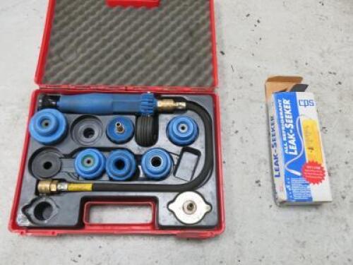 International Tool Co, Cooling System Tester & CPS All Refrigerant Leak-Seeker in Box, Incomplete (As Pictured/Viewed).
