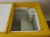 Walls Retail Ice Cream Freezer with Sliding Top Doors & Castors. Size H90cm x W100cm x D65cm. - 3