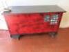 Mobile Hand Painted Coffee Counter on Castors, with 3 Drawers & 3 Doors Under, Size H90cm x W150cm x D60cm. Comes with Electrical Connector (As Viewed/Pictured). - 12