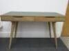 Light Wood Office Desk with 2 Drawers & Felt Top. Size H77cm x W105cm x D51cm.