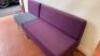 Orangebox 2 Piece Perimeter 3 Seater Sofa in Purple & Grey Upholstery on Metal Legs. Size H83cm x W182cm x D65cm. - 3