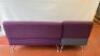 Orangebox 2 Piece Perimeter 3 Seater Sofa in Purple & Grey Upholstery on Metal Legs. Size H83cm x W182cm x D65cm. - 4
