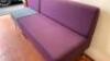 Orangebox 2 Piece Perimeter 3 Seater Sofa in Purple & Grey Upholstery on Metal Legs. Size H83cm x W182cm x D65cm. NOTE: leg requires attention. - 3