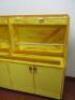 Mobile Shop Display Cabinet with 3 Doors Under in Yellow. Size H120 x W103 x D46cm. - 2