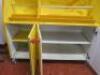 Mobile Shop Display Cabinet with 3 Doors Under in Yellow. Size H120 x W103 x D46cm. - 4