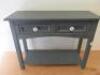 2 Drawer Side Table with Shelf Under in Grey. Size H69cm x W90cm x D30cm. - 2