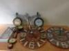 7 x Items of Decorative Wall Clocks & Barometer to Include: 2 x Glass Plate Wall Clocks, Size H60cm, 3 x Station Wall Clocks, 1 x Big Ben Wall Clock & 1 x Barometer. - 2