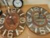 7 x Items of Decorative Wall Clocks & Barometer to Include: 2 x Glass Plate Wall Clocks, Size H60cm, 3 x Station Wall Clocks, 1 x Big Ben Wall Clock & 1 x Barometer. - 7