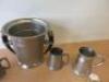 5 x Drinking Items To Include 3 x Pewter Tankards, 1 x Horn Handle Wine Cooler & 1 x EPNS Goblet. - 2