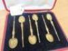Set of Six Solid Silver Gilt Coronation Spoon Set, Year 1906. Comes in Presentation Case. NOTE: description as per shop label. - 5