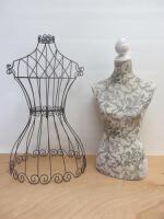 2 x Female Form Mannequin/Bodice Displays, Size H80cm.