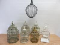 9 x Assorted Sized Decorative Display Canary Cages.