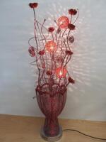 Red Rose Arrangement Decorative Floor Lamp. Size H105cm.