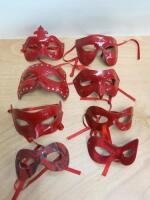 8 x Assorted Venetian Style Leather Eye Masks (As Viewed/Pictured).