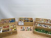 Very Large Quantity of Assorted Door Handles, Knobs & Pulls in Variety of Styles, Patterns & Designs in 5 Wooden Crates.