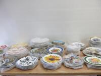 Approx. 150 x China & Bone China Plates in Assorted Sizes, Brands, Styles, Patterns & Designs (As Viewed/Pictured).