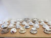 Approx. 150 x China & Bone China Tea/Coffee Cups & Saucers in Assorted Sizes, Brands, Styles, Patterns & Designs (As Viewed/Pictured).