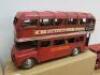 32 x Tin Red London Buses to Include: 1 x Open Top, 3 x Large, 6 x Medium, 7 x Small, 15 x Extra Small. - 3