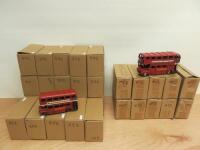 30 x Tin Red London Buses to Include: 10x Medium, 20 x Small.