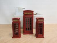 11 x Tin Red Telephone Money Box to Include: 4 x Large & 7 x Small.