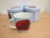 13 x Assorted Ceramic Mugs in Tins to Include: 5 x Kath Kidston, 4 x Ella Doran & 4 x Keep Calm & Carry On. - 4