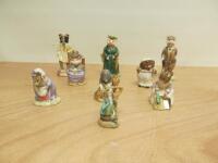 9 x Assorted Figurines to Include; 3 x Beswick English Country Folk, 4 x Beswick Beatrix Potter, 1 x Royal Albert Beatrix Potter & 1 x Peter Rabbit (As Viewed/Pictured).