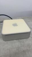 Apple Mac Mini PowerPC G4, Model A1103. Running Mac OS X, 10.3.7. Processor 1.25GHz, 256GB Memory. Comes with Mac Mini 85w Power Supply.